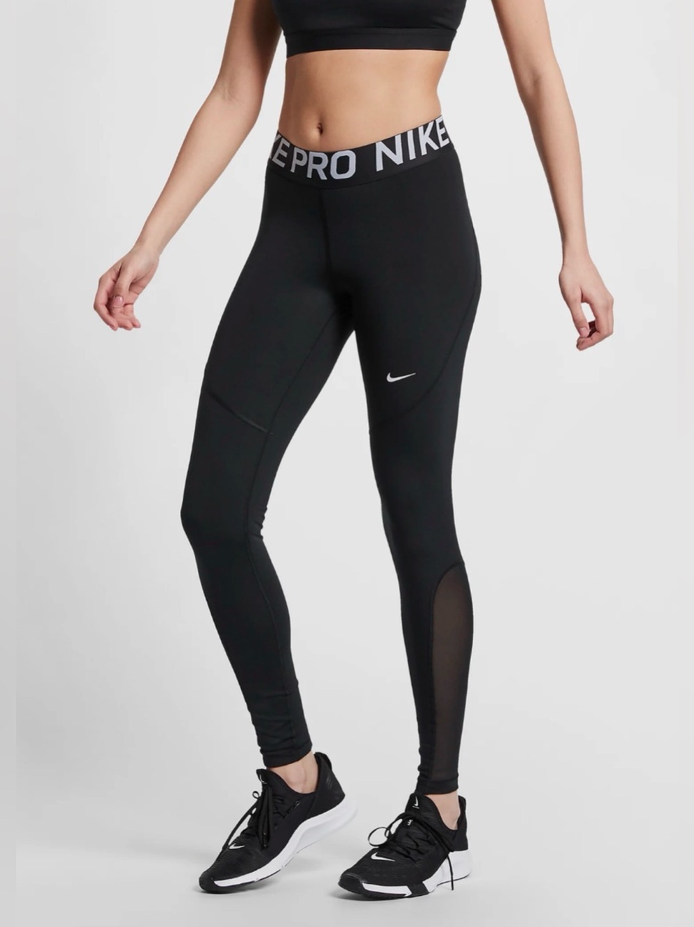 Nike Women's Pro Compression Training Tights Black/White Size M